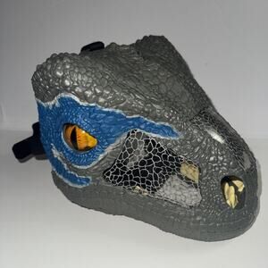 Jurassic World Chomp Roar Electronic Mask Velociraptor Blue Dinosaur Halloween